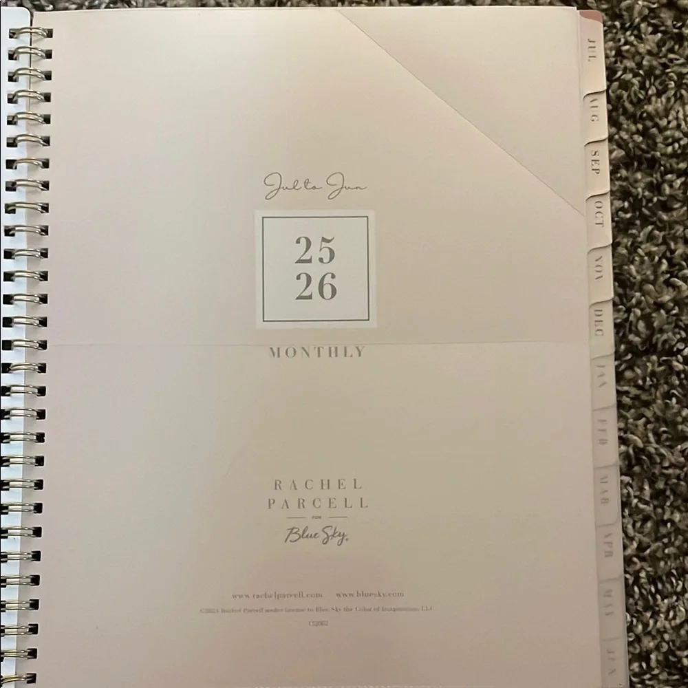 Blue Sky Pink Floral Planner